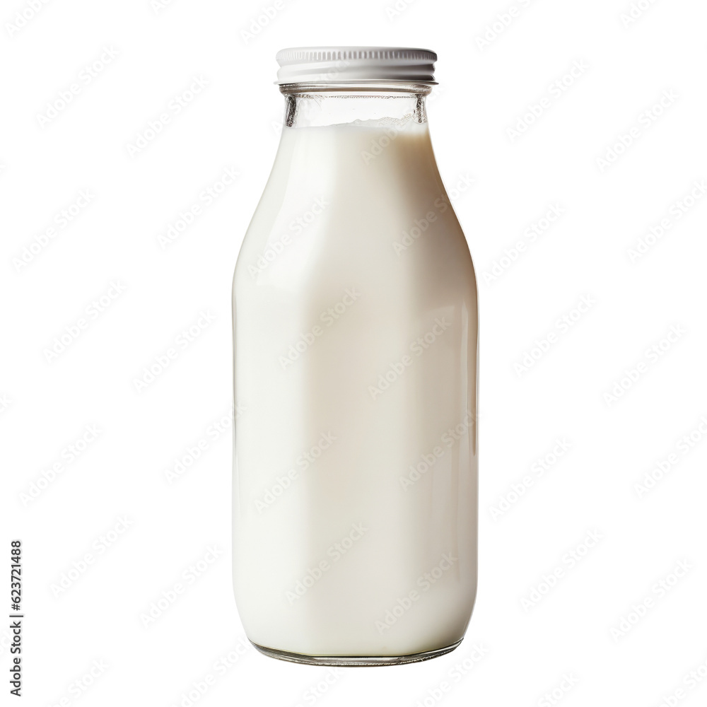 bottle of milk isolated on transparent background cutout bottle of milk isolated on transparent background cutout