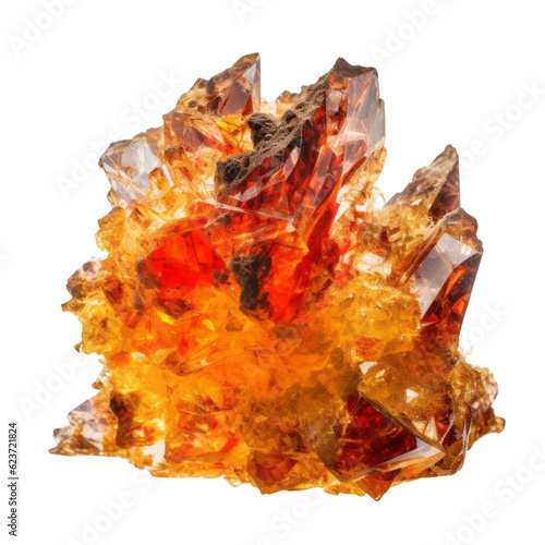 amber isolated on transparent background cutout