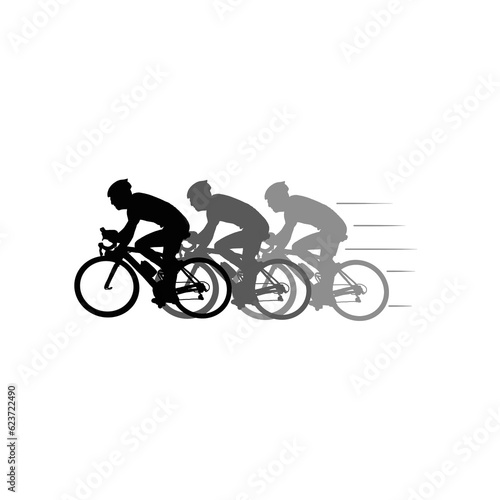 silhouette of a bike. Black and white of bike illustration.