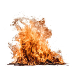 fire isolated on transparent background cutout