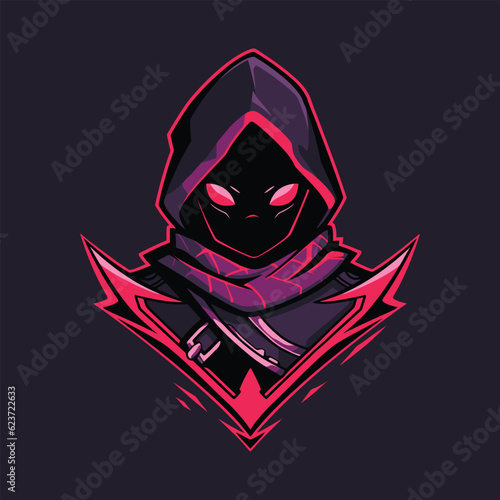 Ninja Head Mascot Logo for Esport. Ninja T-shirt Design. Ninja Logo. Ninja Sticker