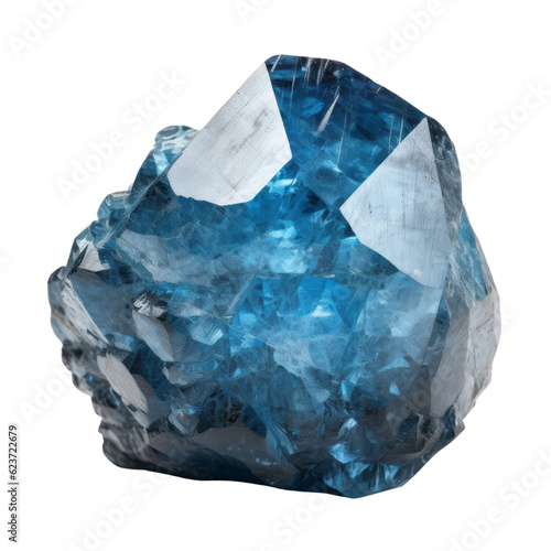 blue diamond isolated on transparent background cutout