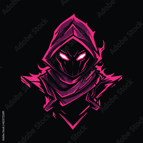 Ninja Head Mascot Logo for Esport. Ninja T-shirt Design. Ninja Logo. Ninja Sticker