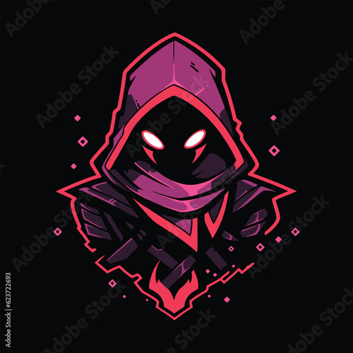 Ninja Head Mascot Logo for Esport. Ninja T-shirt Design. Ninja Logo. Ninja Sticker