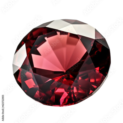 red diamond isolated on transparent background cutout