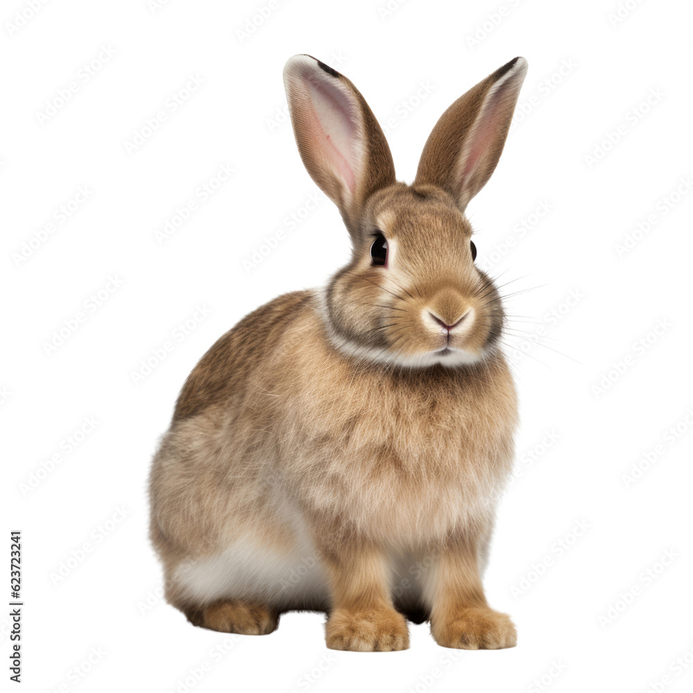 rabbit isolated on transparent background cutout
