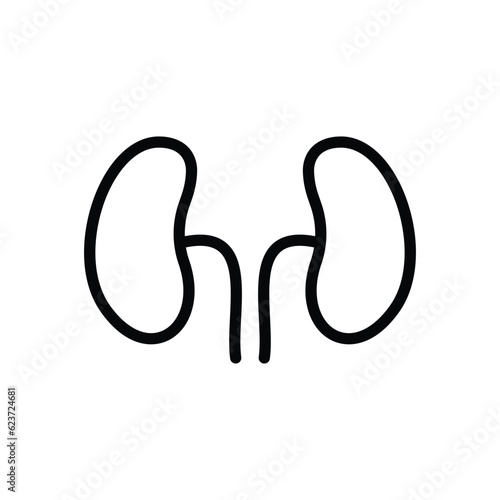 Kidneys vector icon. Kidney flat sign design. Kidneys symbol pictogram. UX UI icon