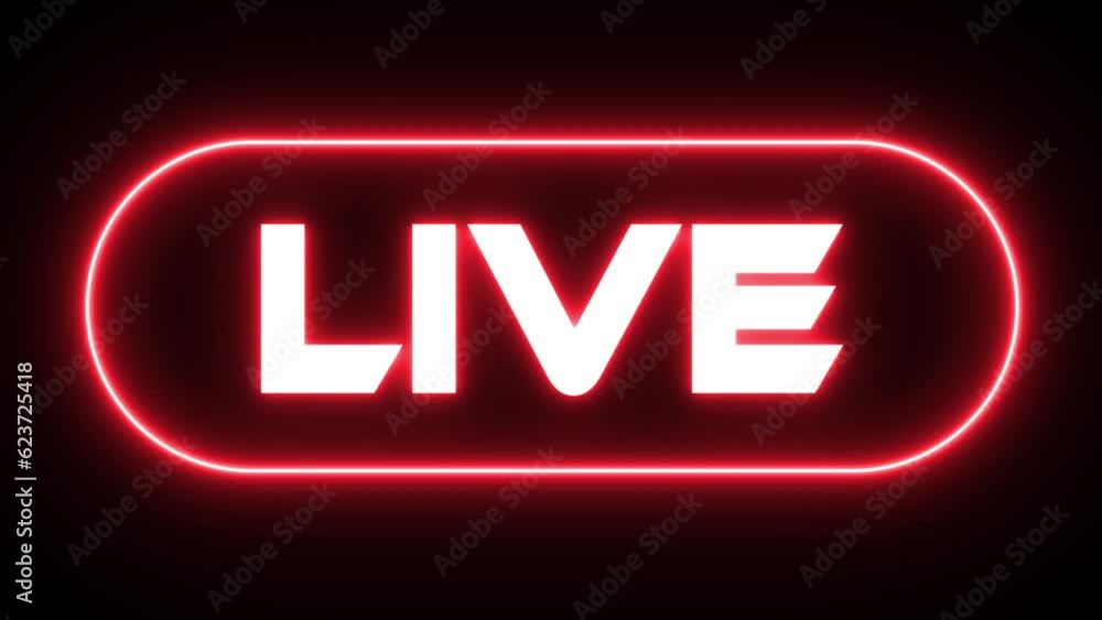 live neon light animation live streaming online watermark live live broadcast on air live neon light animation live streaming online watermark live live broadcast on air