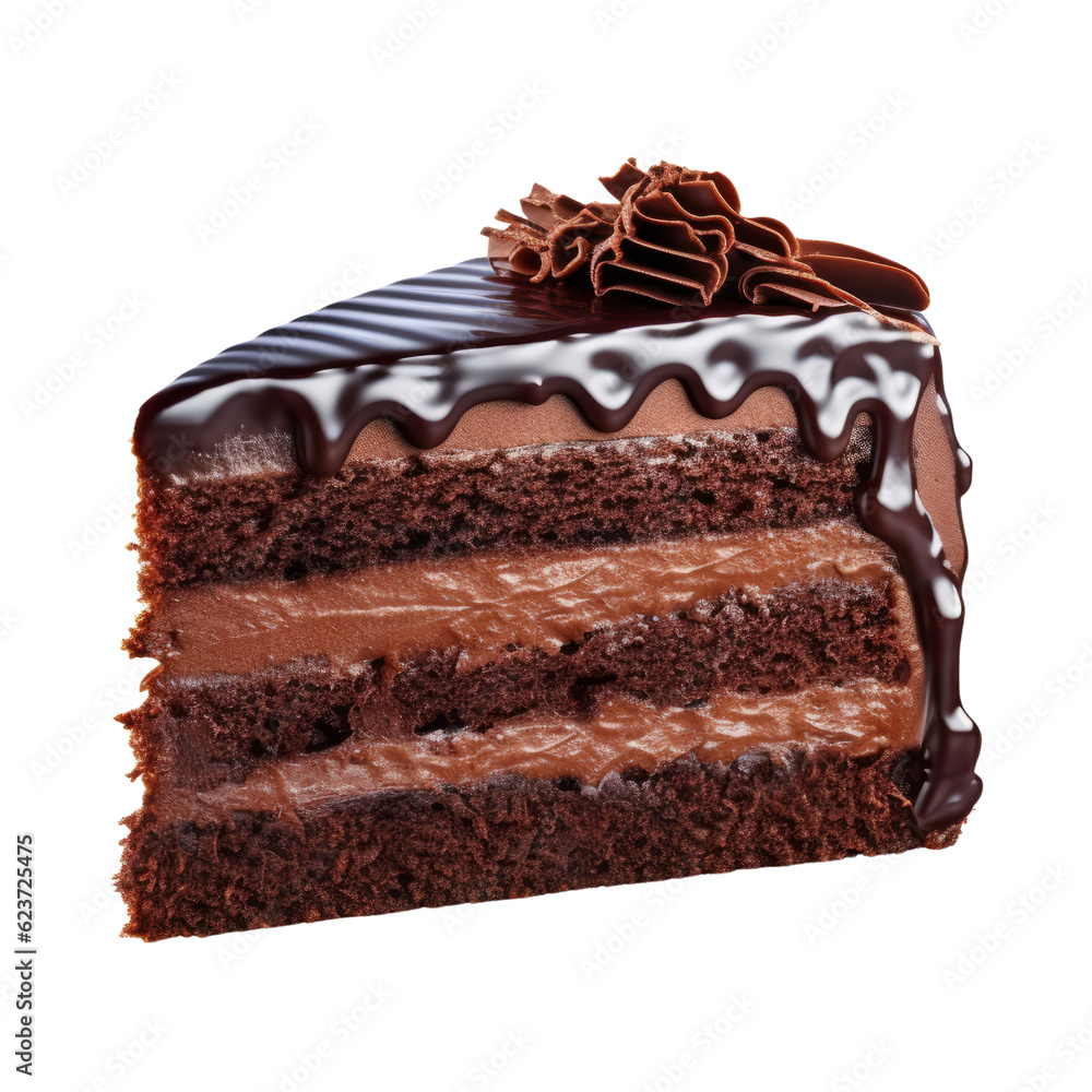 chocolate cake isolated on transparent background cutout chocolate cake isolated on transparent background cutout