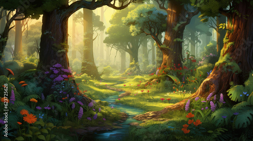 A magical forest where legends whisper among wallpaper