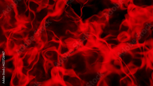 Red abtract background, glowing smoke pattern isolated on black