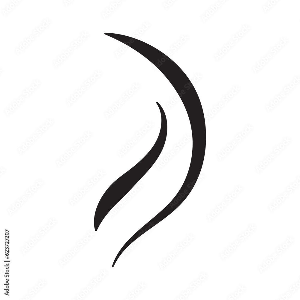 Abstract Curved Line Icon Abstract Curved Line Icon