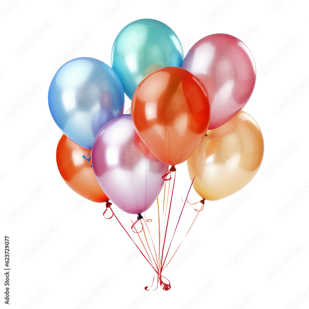 colorful balloons isolated on transparent background cutout colorful balloons isolated on transparent background cutout