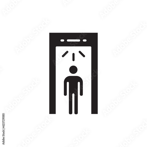 Metal detector vector icon. Metal detector flat sign design. Metal detector symbol pictogram. UX UI icon