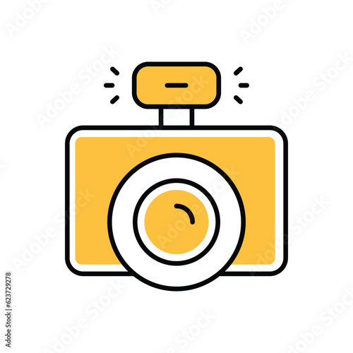 Camra icon vector stock illustration.