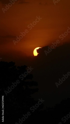 sunset over cloud