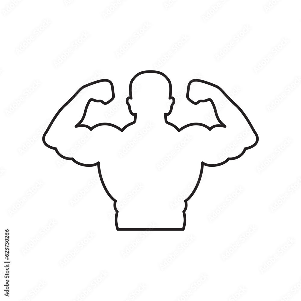Muscle vector icon. Bodybuilder flat sign design. Biceps symbol pictogram. UX UI icon Muscle vector icon. Bodybuilder flat sign design. Biceps symbol pictogram. UX UI icon