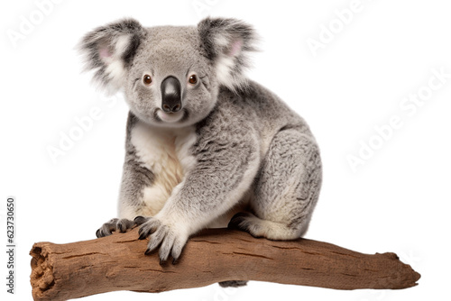 Isolated Koala on Transparent Background. Generative AI