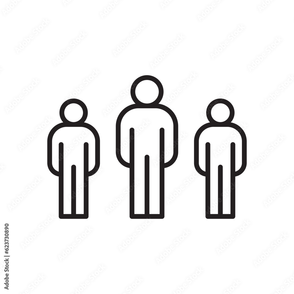 People vector icon. Man flat sign design. Humans symbol pictogram. UX UI icon People vector icon. Man flat sign design. Humans symbol pictogram. UX UI icon