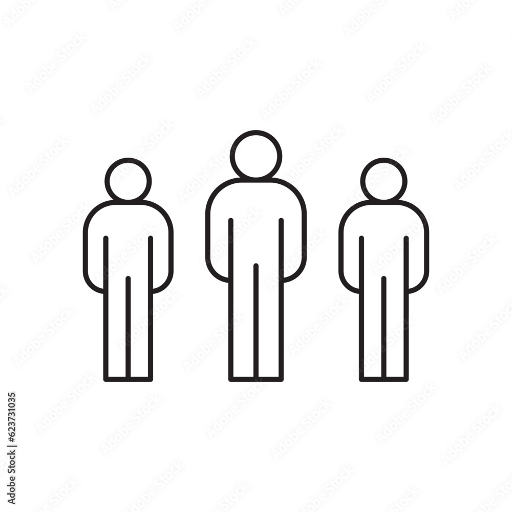 People vector icon. Man flat sign design. Humans symbol pictogram. UX UI icon People vector icon. Man flat sign design. Humans symbol pictogram. UX UI icon