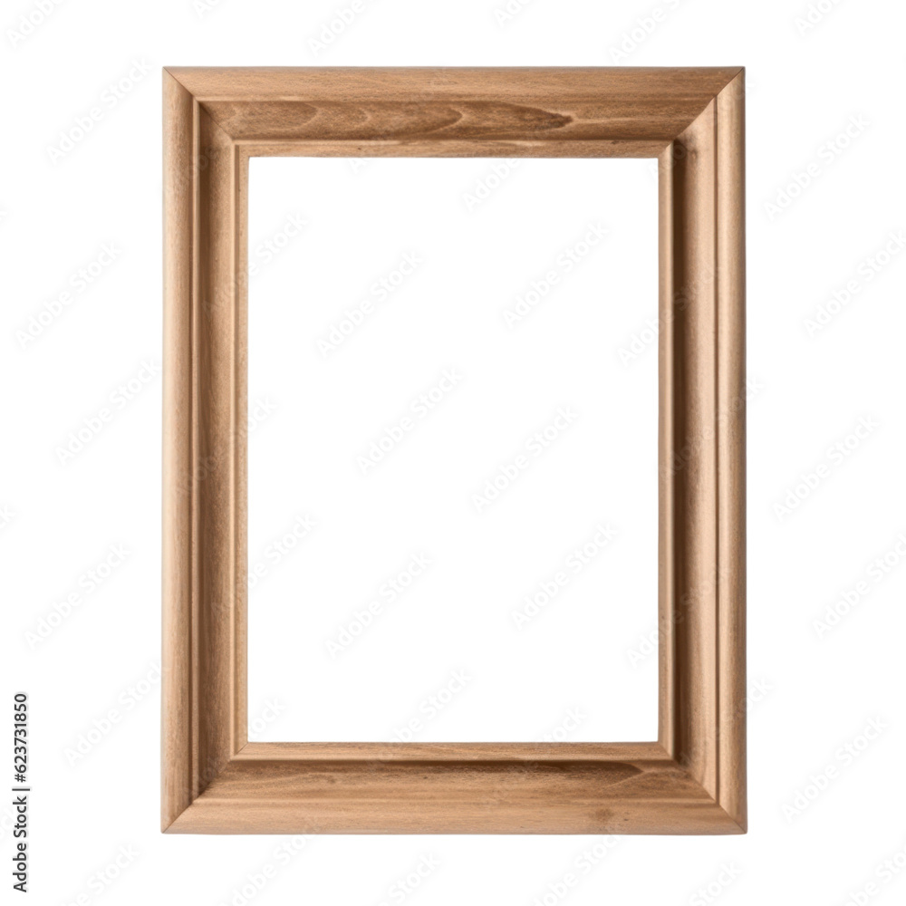 wooden picture frame isolated on transparent background cutout wooden picture frame isolated on transparent background cutout