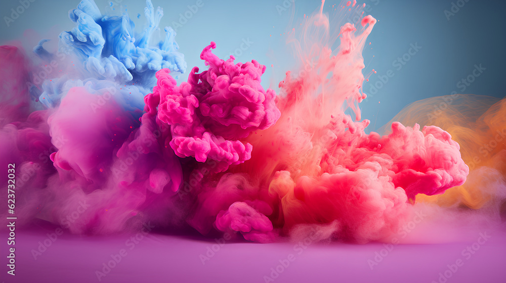 color paint explosion. background for design.