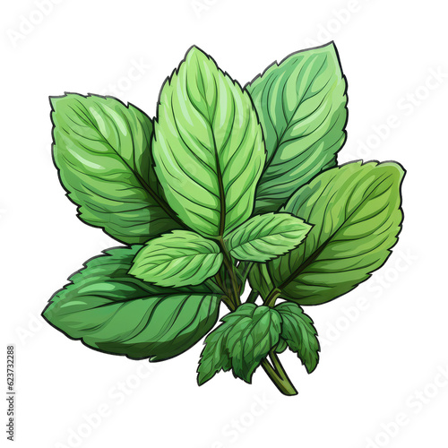 Illustration Depicting the Fragrance of Peppermint