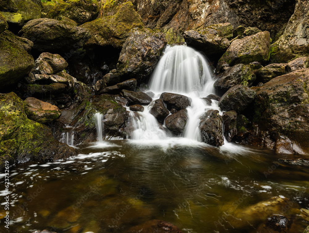 Lodore falls near Keswick in the lake district Cumbria north east England UK Lodore falls near Keswick in the lake district Cumbria north east England UK