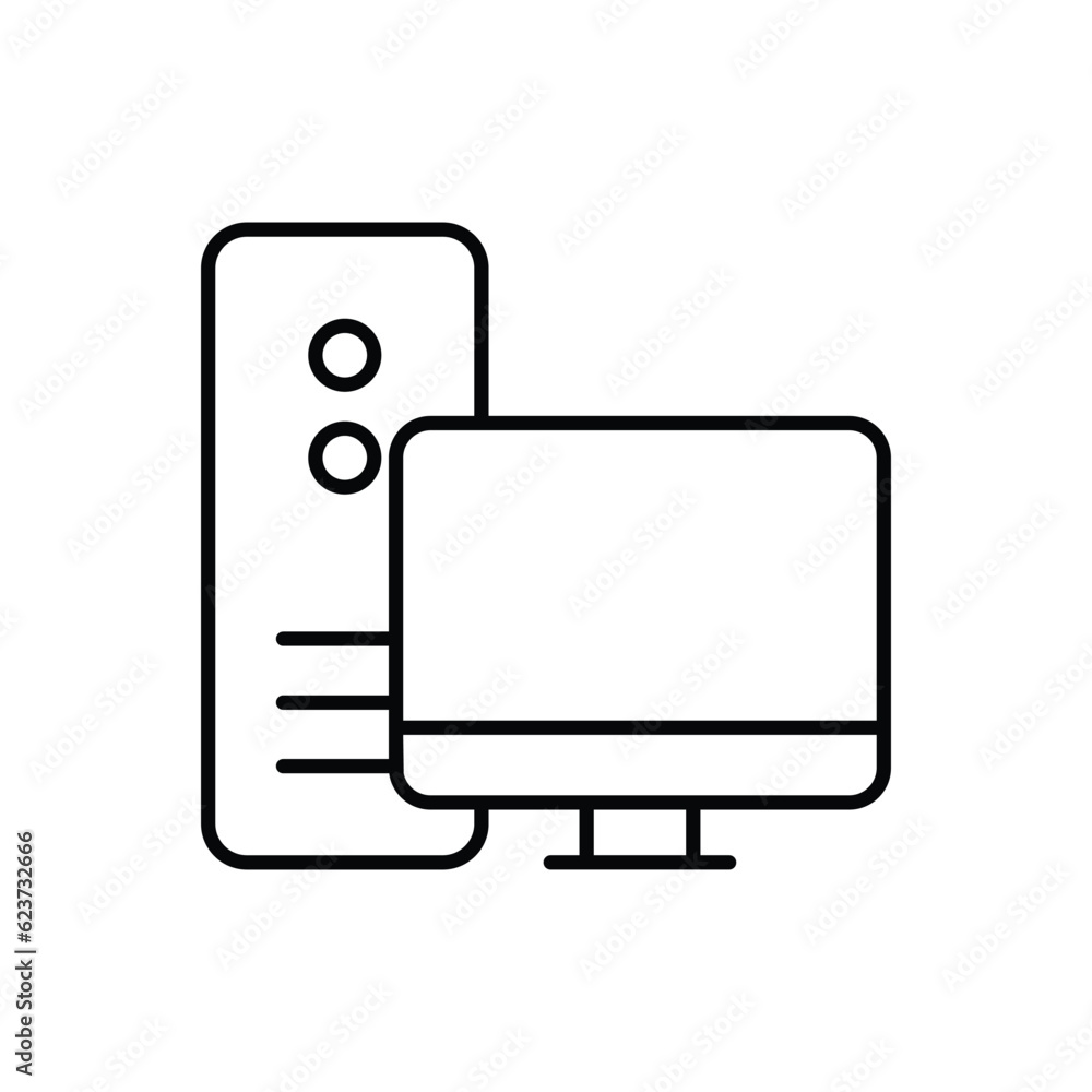 Computer icon vector stock illustration. Computer icon vector stock illustration.