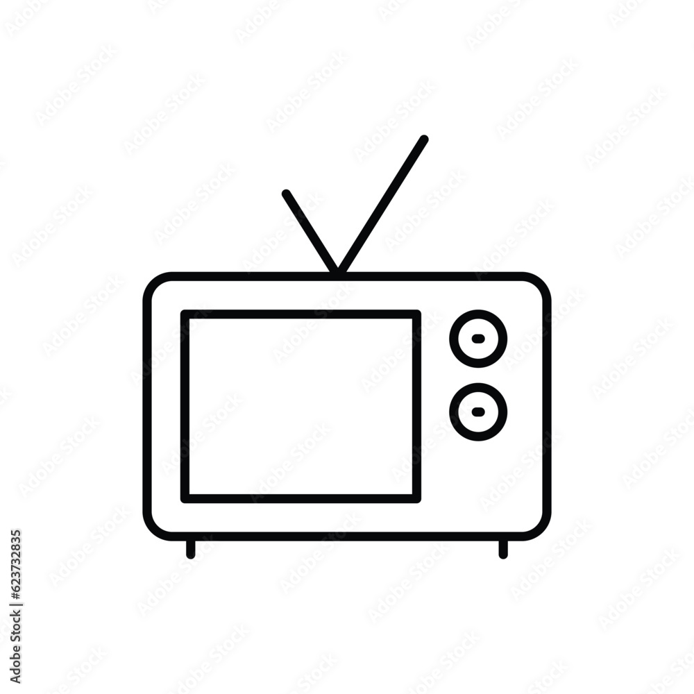 Television icon vector stock illustration. Television icon vector stock illustration.
