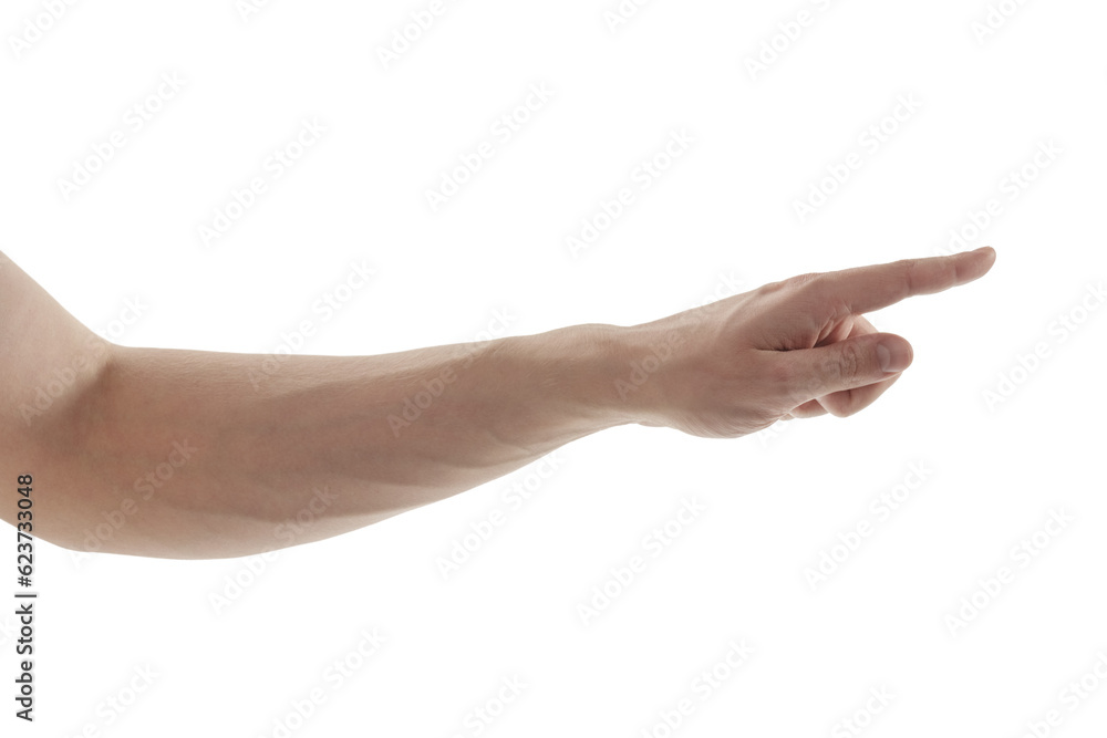 man hand touch gesture isolated on white background man hand touch gesture isolated on white background