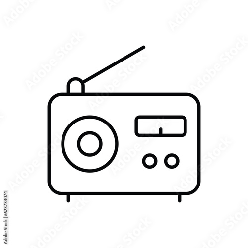 Radio icon vector stock illustration.