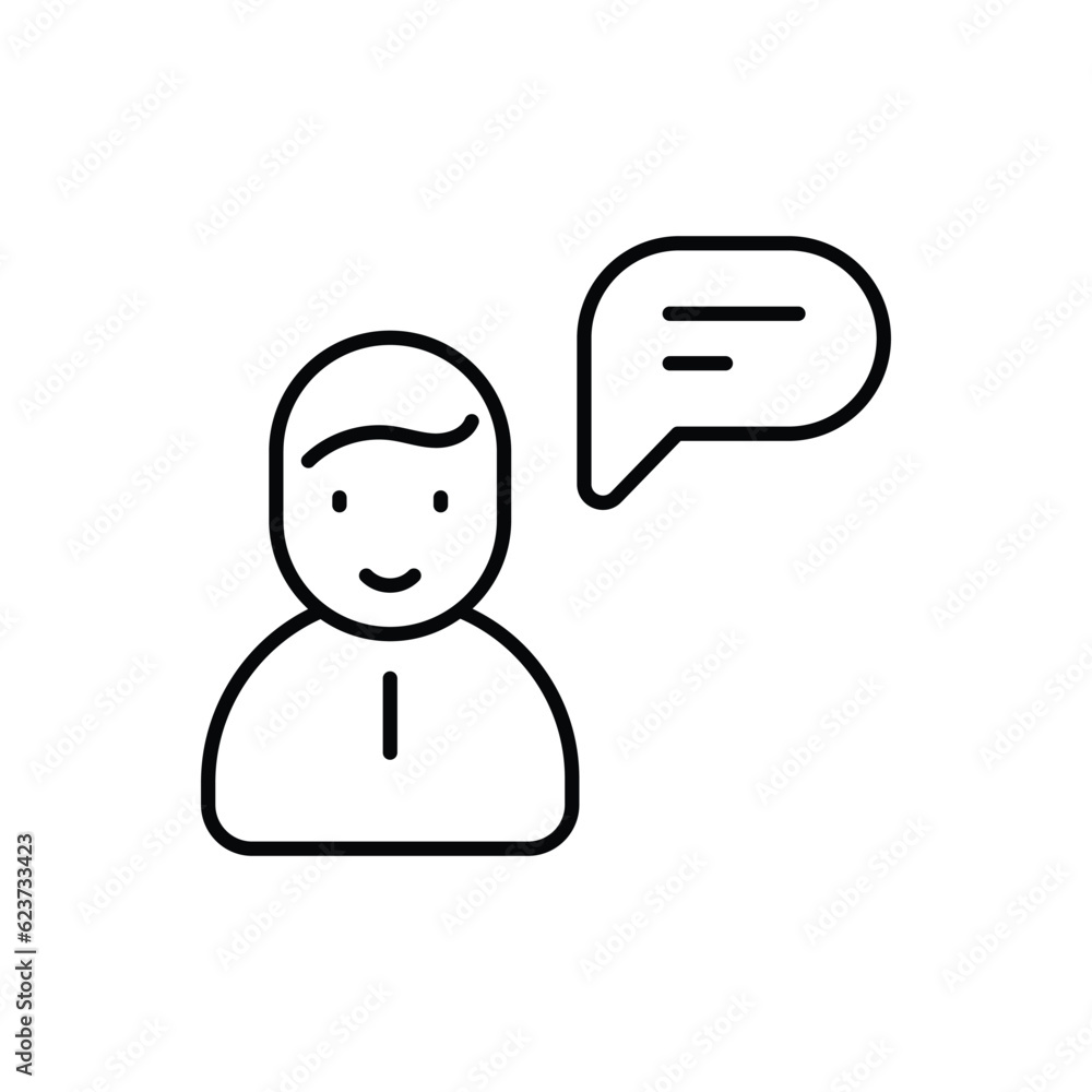 Speech icon vector stock illustration. Speech icon vector stock illustration.