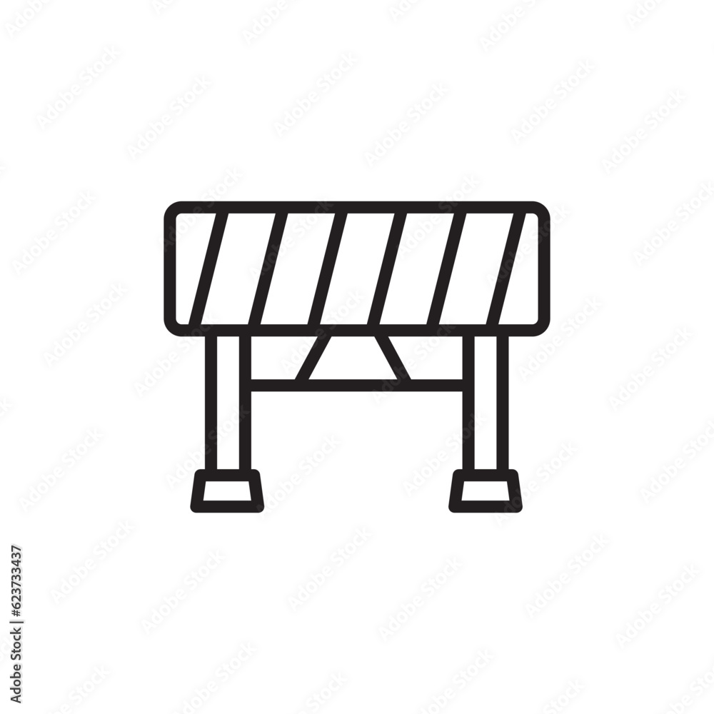 Road barrier vector icon. Road barrier flat sign design. Road barrier symbol pictogram. UX UI icon Road barrier vector icon. Road barrier flat sign design. Road barrier symbol pictogram. UX UI icon