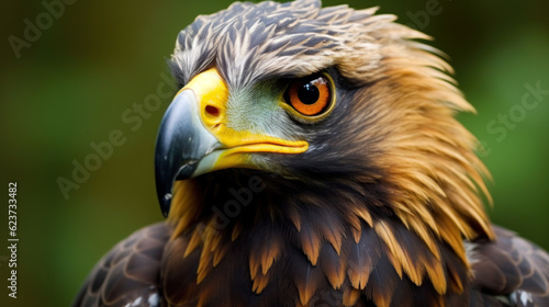 Close-up of a majestic eagle's head