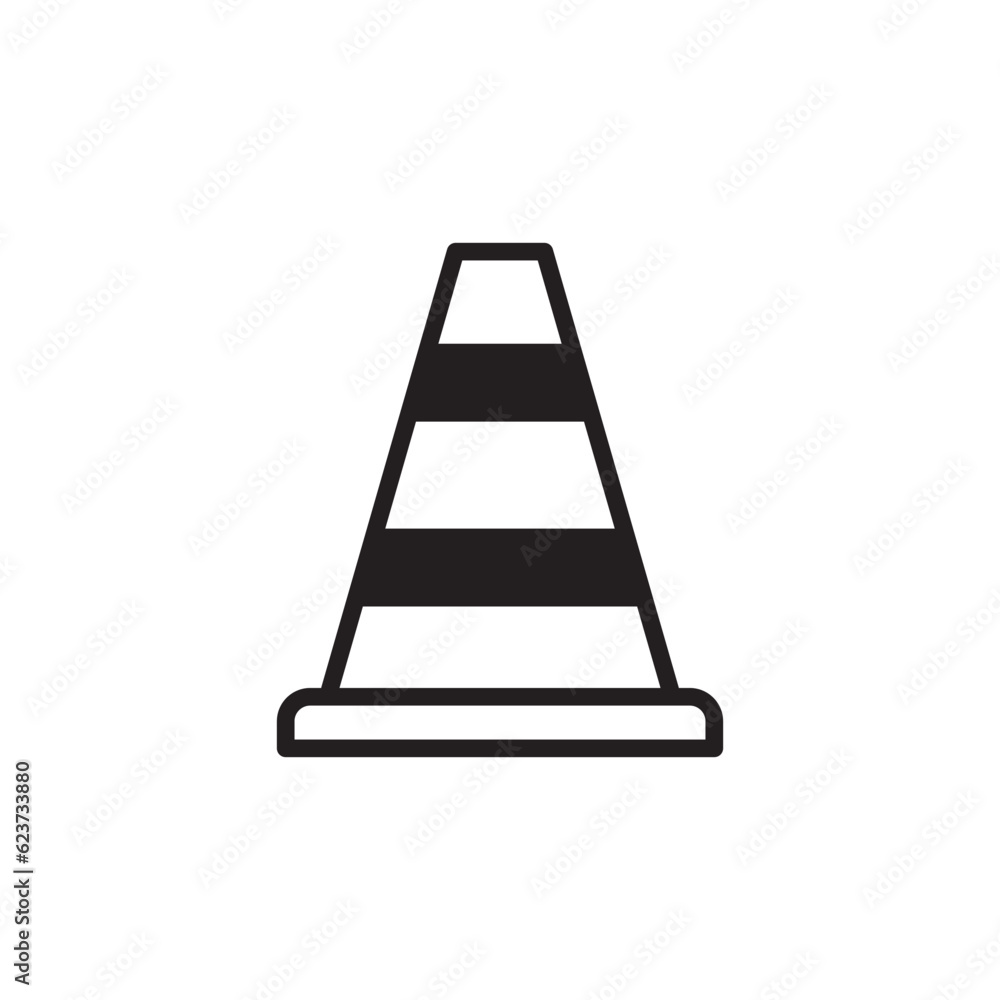 Road cone vector icon. Road cone flat sign design. Road cone symbol pictogram. UX UI icon Road cone vector icon. Road cone flat sign design. Road cone symbol pictogram. UX UI icon