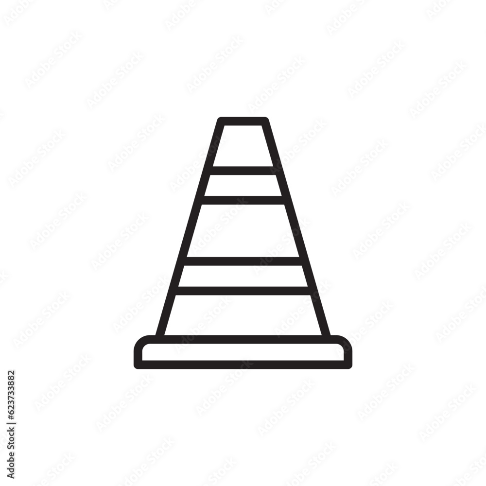 Road cone vector icon. Road cone flat sign design. Road cone symbol pictogram. UX UI icon Road cone vector icon. Road cone flat sign design. Road cone symbol pictogram. UX UI icon
