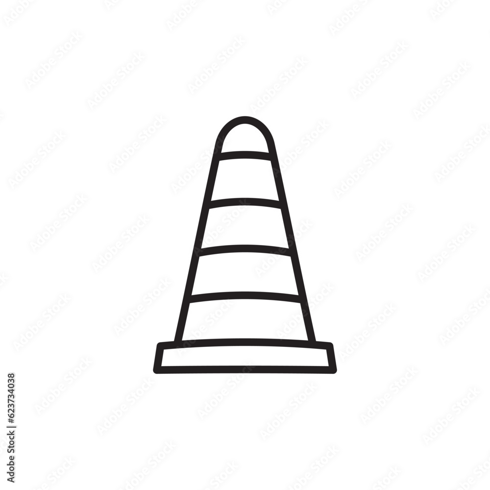 Road cone vector icon. Road cone flat sign design. Road cone symbol pictogram. UX UI icon Road cone vector icon. Road cone flat sign design. Road cone symbol pictogram. UX UI icon
