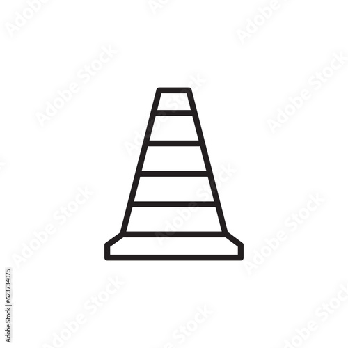 Road cone vector icon. Road cone flat sign design. Road cone symbol pictogram. UX UI icon
