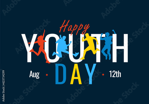 vector happy youth day banner template