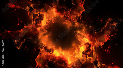Obraz na plátně Religious concept of fiery hell