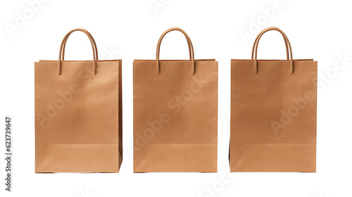 Brown Paper Bag - Recyclable and Eco-Friendly Shopping Bag on transparent background PNG