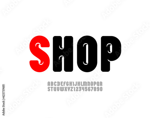 Trendy font, alphabet in the modern style, rounded letters and numbers for you design, vector illustration