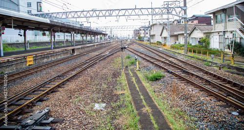 The old railways between a small village.