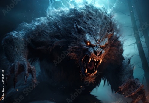 A savage werewolf attacks. Great for fantasy, DnD, RPG, TTRPG,  horror and more.  © ECrafts