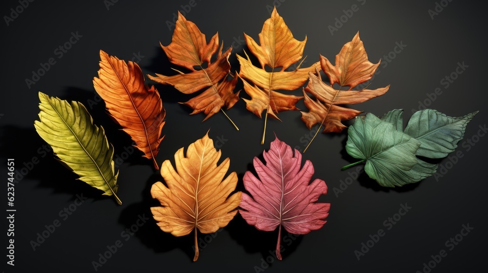 Fototapeta premium Leaves, AI generated Image