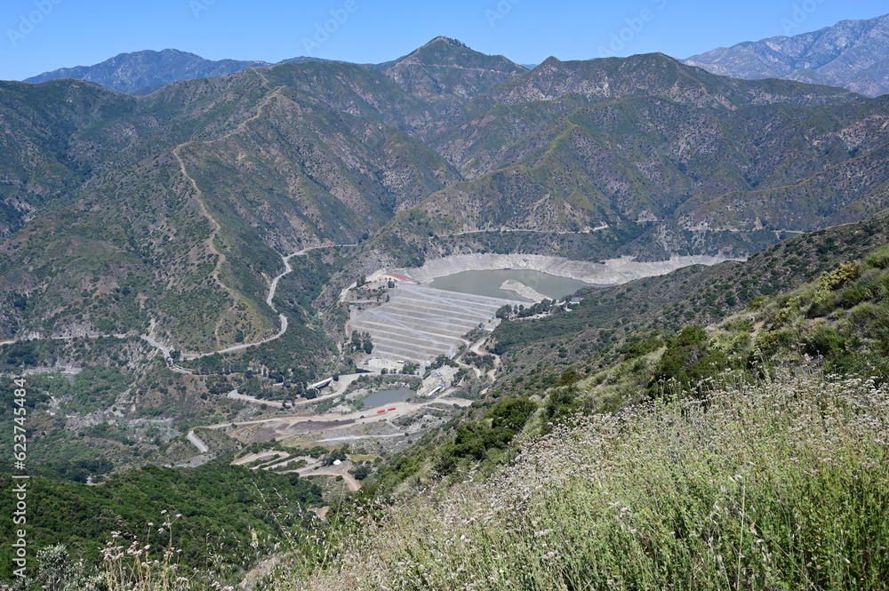 San Gabriel Dam is a rock-fill dam on the San Gabriel River in Los Angeles County, California, within the Angeles National Forest.