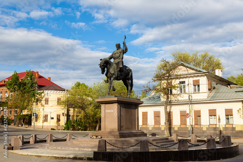 Kurmangazy Monument is a monument to the Kazakh folk musician, composer, dombrist Kurmangazy Sagyrbaev in Astrakhan. Russia photo