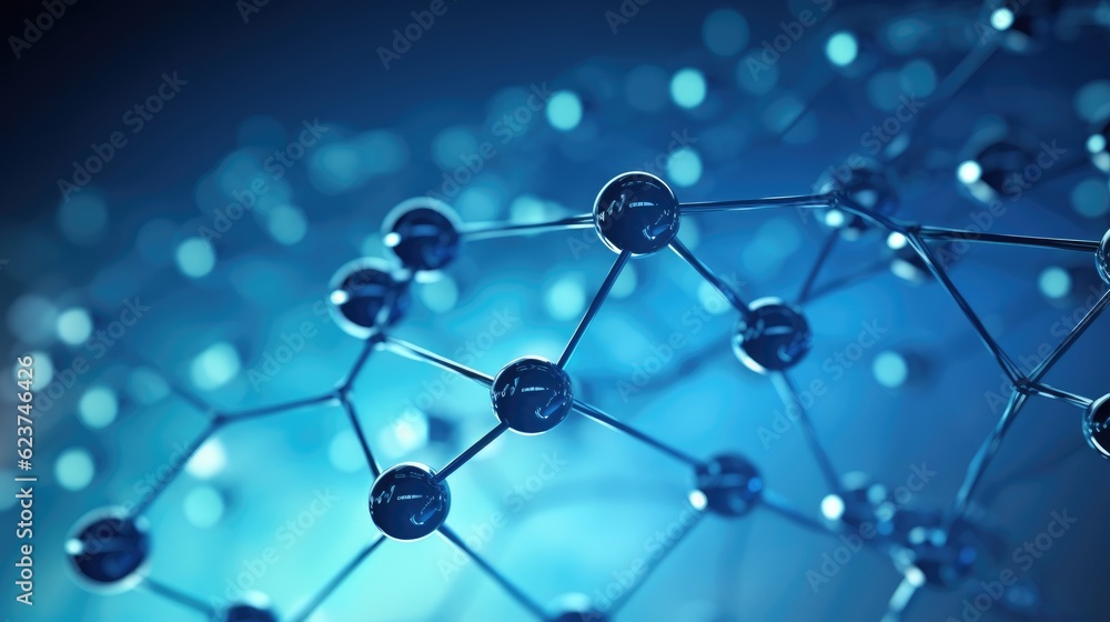 Molecular Net with Atoms And Connections, AI generated Image Molecular Net with Atoms And Connections, AI generated Image