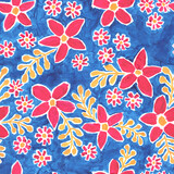 Seamless floral pattern. The ornament is drawn with gouache on paper. Grunge texture. Print for textiles.
